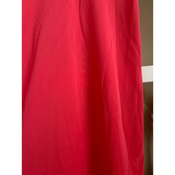 Vintage Pink Pleated Slip Dress Ruffle Trim - Size Small - Picture 5 of 7